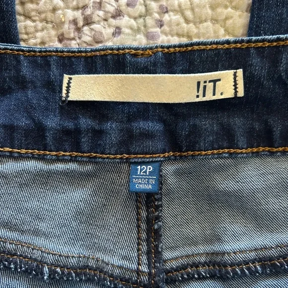 !it Jeans- “Tess Petite Extreme High Rise Skinny” Double Button Jeans- Size 12P - Picture 5 of 11